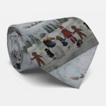 Festive Friends Painting by Alfred Fox Neck Tie