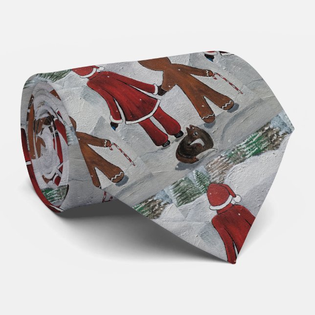 Festive Friends Painting by Alfred Fox Neck Tie (Rolled)