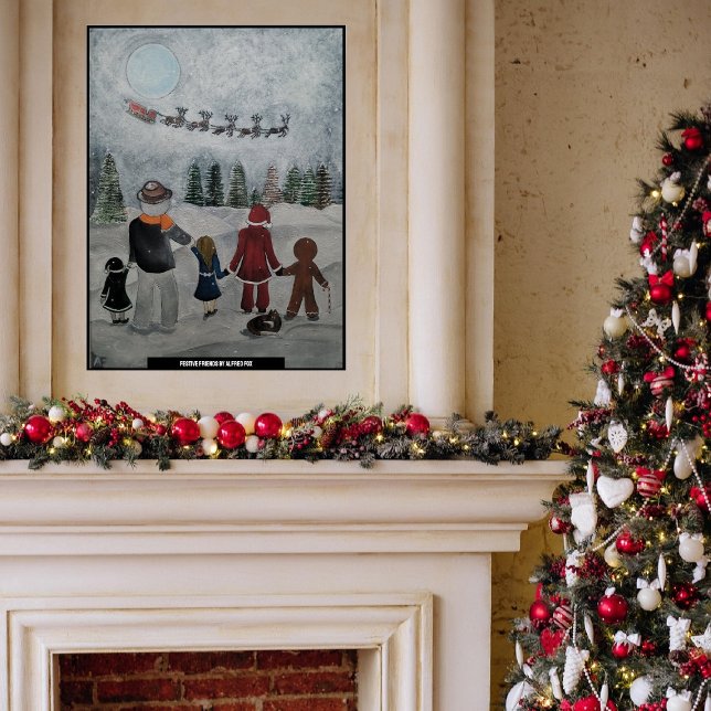 Festive Friends Painting by Alfred Fox Poster (Creator Uploaded)