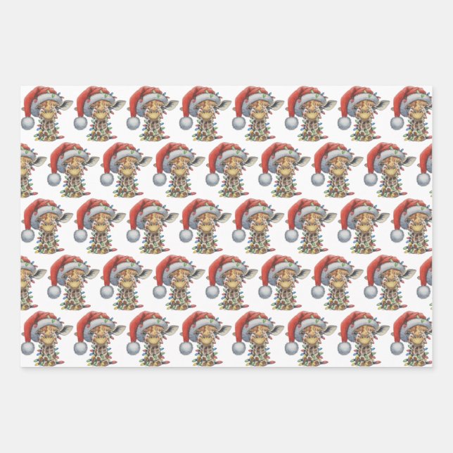 Festive Friends  Wrapping Paper Sheets (Front 3)