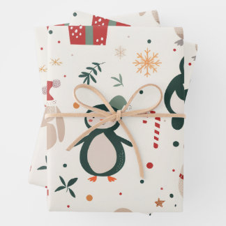 Festive Friends Wrapping Paper Sheets