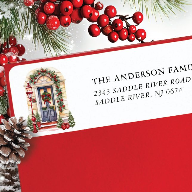 Festive Front Door Return Address Label (Creator Uploaded)