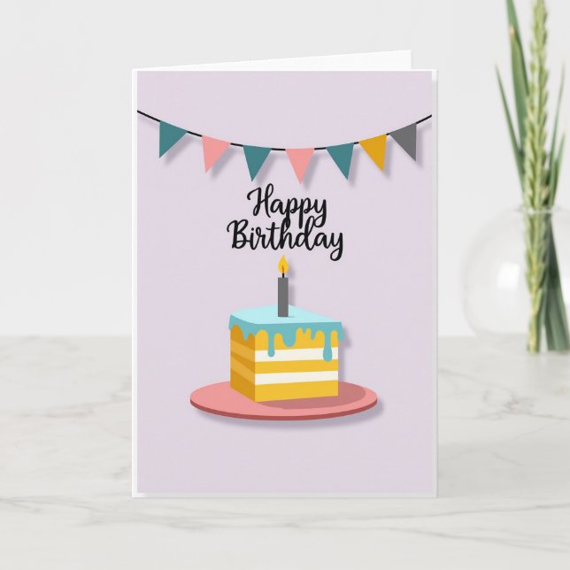 Festive Frosted Cake Art Card (Front)