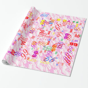 Festive Fuchsia Pink Clouds Decor Wrapping Paper