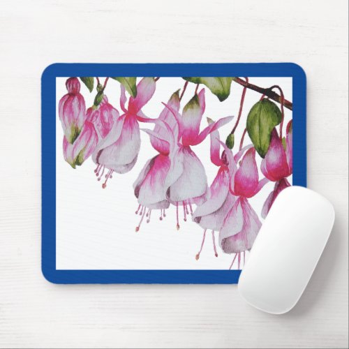 Festive Fuchsias on a Mouse Pad 