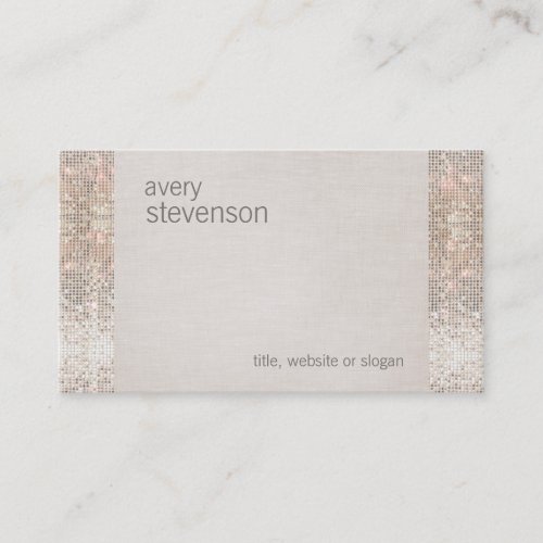 Festive Fun Faux Sparkly Sequins Cute Girly Business Card Template