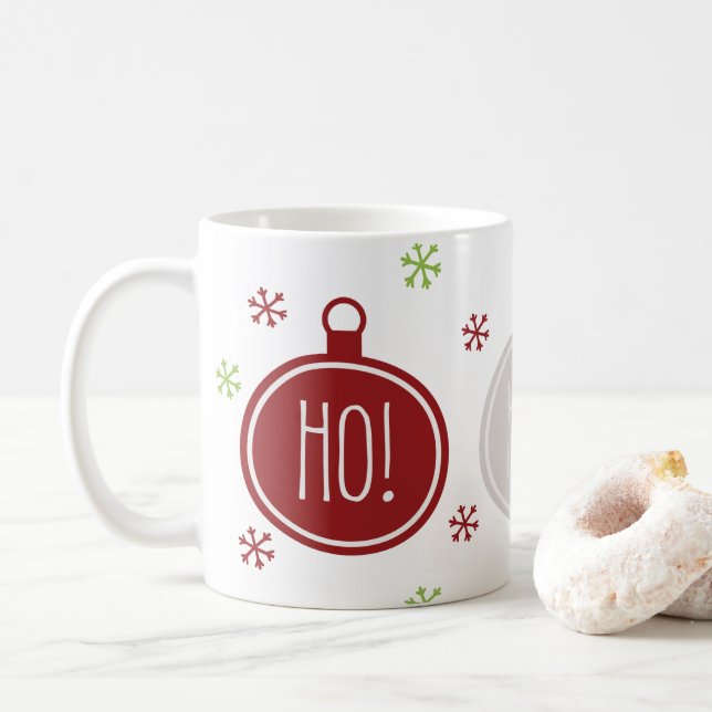 Festive Fun Ho! Ho! Ho! Christmas Coffee Mug (With Donut)