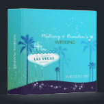 Festive Fun Las Vegas Wedding Planner 3 Ring Binder<br><div class="desc">Lovely Las Vegas street sign tall palm tree silhouettes glittering stars and cyan blue background illustrated on custom Wedding Planner Binders. Personalize the modern & whimsical binder with your own wording for your upcoming DESTINATION WEDDING IN LAS VEGAS! ((You can find the matching wedding essentials & favors in this store,...</div>