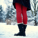 Festive Fun Novelty Red Pink Polka Dot Christmas Leggings<br><div class="desc">This sweet classic design features a hand drawn soft pink polka dot on classic red for that cozy,  traditional holiday feeling with a hint of whimsy. Original art by Malissa Melrose.</div>