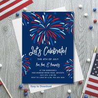 Festive Fun Patriotic Fireworks 4th of July Party