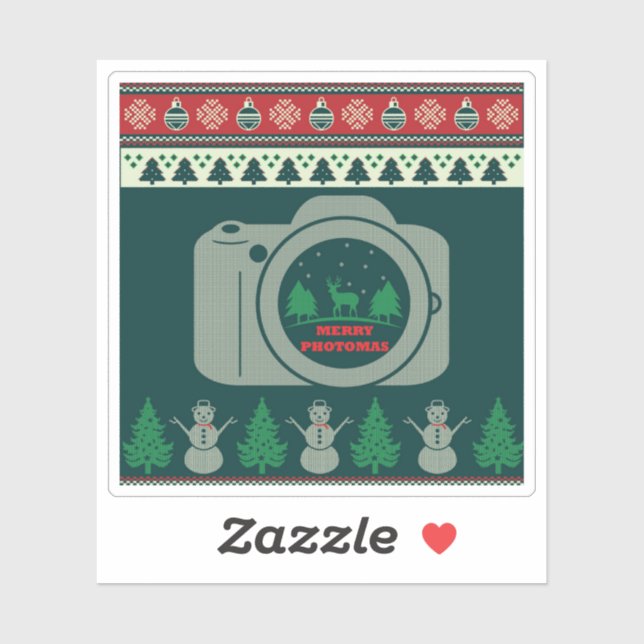  Festive Fun Photo Christmas Sticker (Sheet)