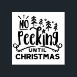 Festive, Fun & Playful No Peeking Until Christmas Rubber Stamp<br><div class="desc">No peeking! safeguard your Christmas presents from your sneaky peekers with our fun, whimsical "No Peeking Until Christmas" rubber stamp. The Design features different fun and bold typographic typography to create a fun design. Fun whimsical trees, stars and snow add a festive christmas look. All illustrations contained in this fun,...</div>