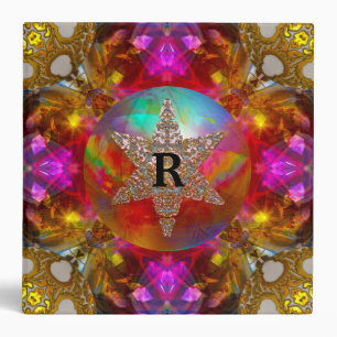 Festive Fun Romantic Monogram Customize Binder