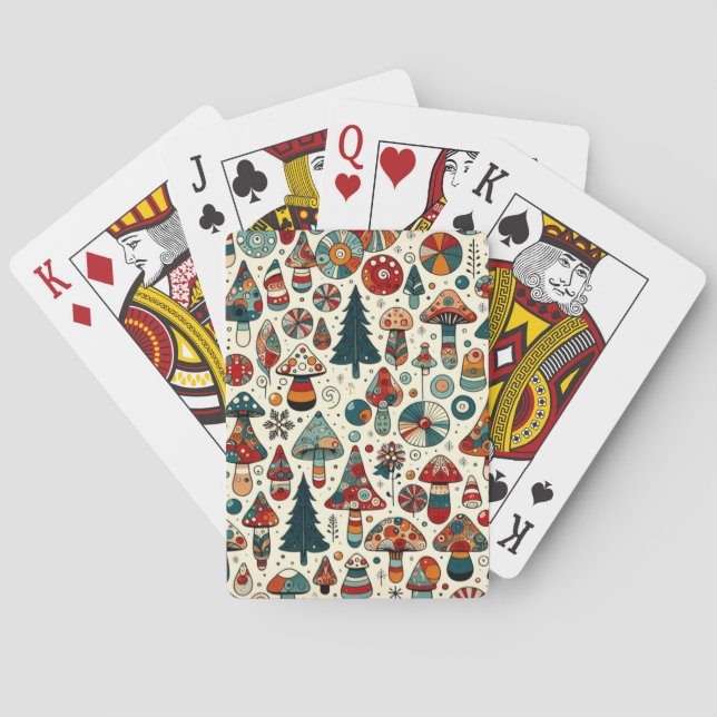 Festive Fungi Poker Cards (Back)