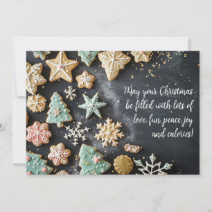 Festive Funny Christmas Cookie Greeting Card