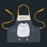 festive funny cute penguin personalized children's apron<br><div class="desc">festive funny cute penguin personalized children's design</div>