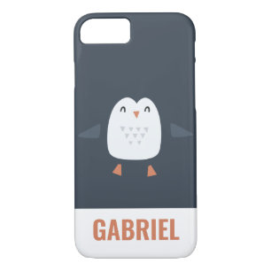 festive funny cute penguin personalized childrens iPhone 8/7 case