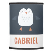 festive funny cute penguin personalized childrens lamp shade (Left)