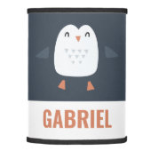 festive funny cute penguin personalized childrens lamp shade (Right)