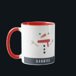 festive funny cute snowman personalized children's mug<br><div class="desc">festive funny cute snowman personalized children's design</div>