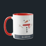 festive funny cute snowman personalized children's mug<br><div class="desc">festive funny cute snowman personalized children's design</div>
