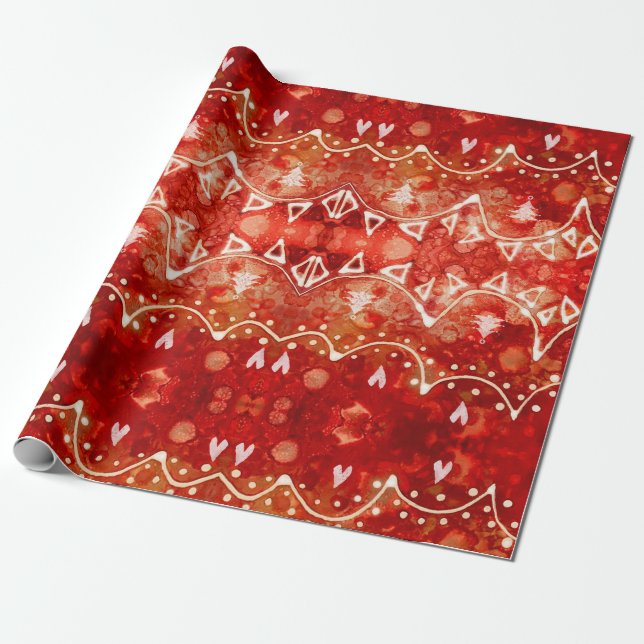 Festive Garlands Christmas Wrapping Paper (Unrolled)