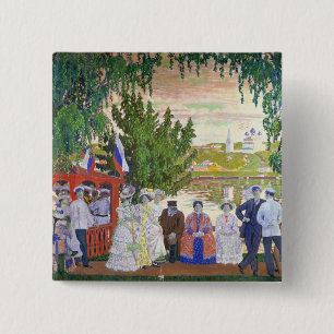Festive Gathering, 1910 Button