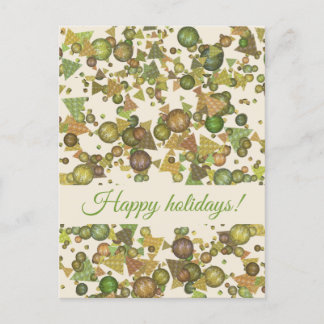 Festive Geometric Confetti Holiday Card