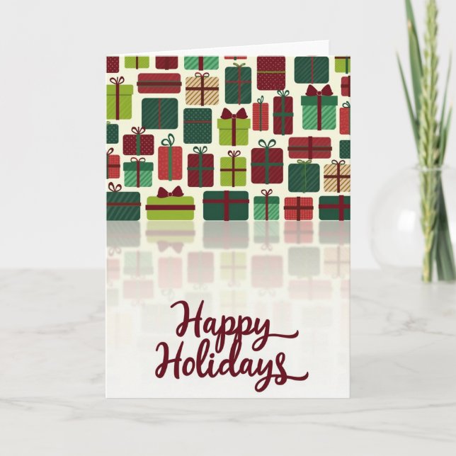 Festive Gift Boxes Card (Front)