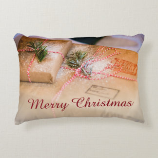 Festive gifts as Christmas motif Accent Pillow