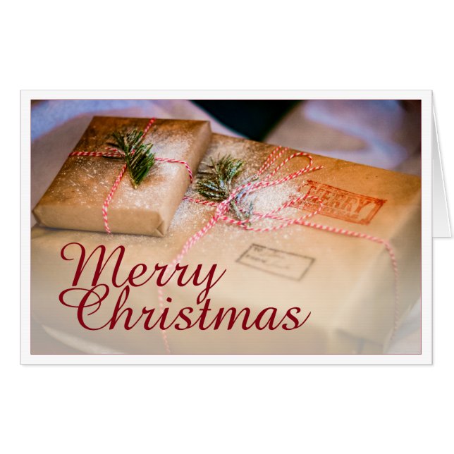 Festive gifts as Christmas motif Card (Front Horizontal)