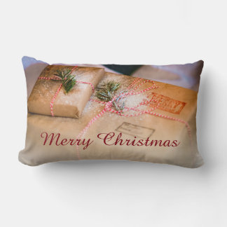 Festive gifts as Christmas motif Lumbar Pillow