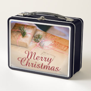 Festive gifts as Christmas motif Metal Lunch Box