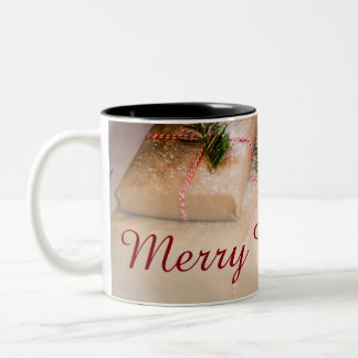Festive gifts as Christmas motif Two-Tone Coffee Mug