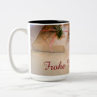 Festive gifts as Christmas motif Two-Tone Coffee Mug