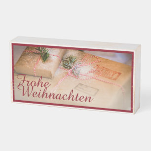 Festive gifts as Christmas motif Wooden Box Sign