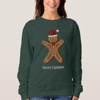 Festive Gingerbread Christmas Cookie With Text Sweatshirt