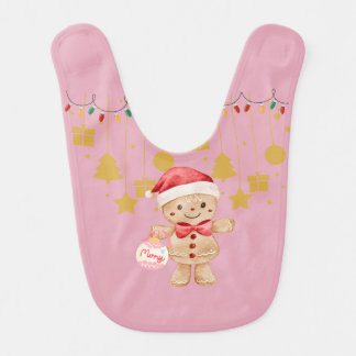 Festive Gingerbread Man feeding Cloth for Baby