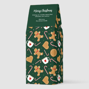 Festive Gingerbread Pattern Christmas Roasted Coffee