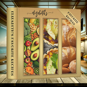 Festive Glam Gold Photo Recipe Binder