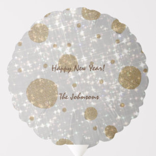 Festive Glitter Happy New Year Balloon