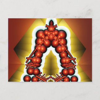 Festive glow bead tower postcard