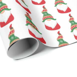 Festive Gnome Christmas Wrapping Paper