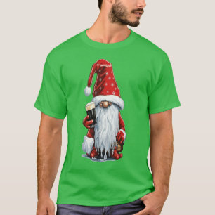 Festive Gnome Holding A Glass Of Irish Dry Stout T-Shirt