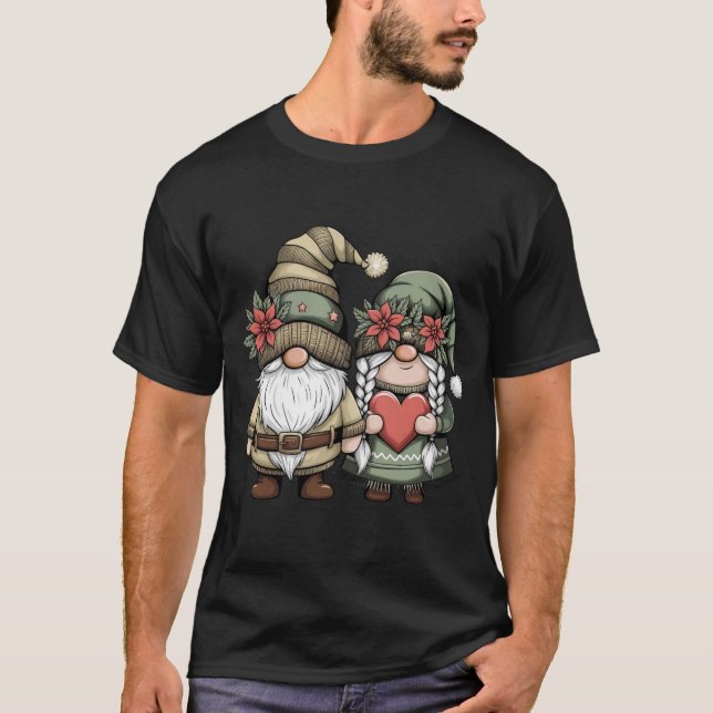 Festive Gnome Smiles T-Shirt (Front)