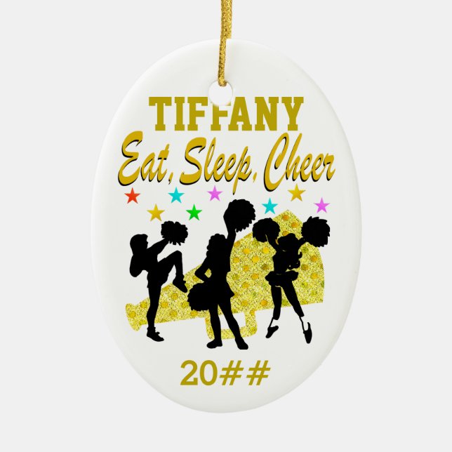 FESTIVE GOLD PERSONALIZED CHRISTMAS ORNAMENT (Front)
