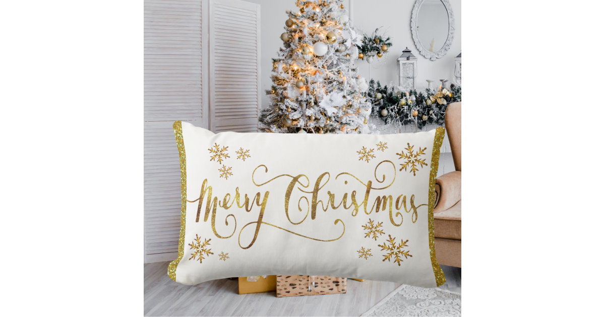 Festive Merry Christmas Pillow