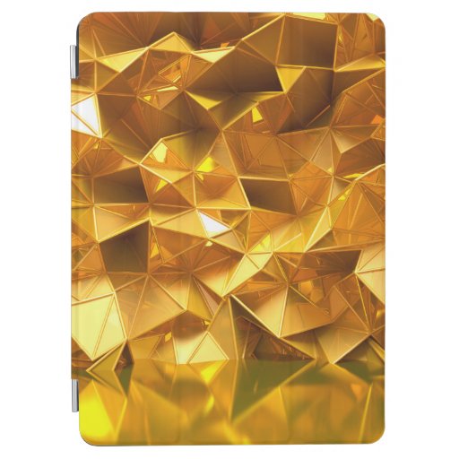 Festive golden background with triangles, bathroom iPad air cover