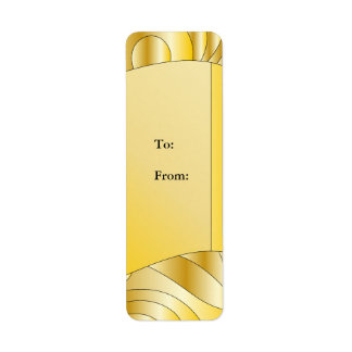Festive golden design label