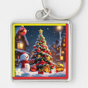 "Festive Golden Glow" Keychain